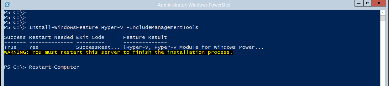 Instalando o Hyper-V no Windows Server 2012 e 2016 via PowerShell ...