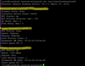 Centos 7 bonding настройка